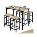 tectake Bartisch-Set 5-teilig Industrial Style Bild 1