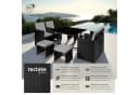 tectake Rattan Sitzgruppe 9-tlg. Schwarz/Grau mit Kissen Bild 2