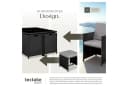 tectake Rattan Sitzgruppe 9-tlg. Schwarz/Grau mit Kissen Bild 5