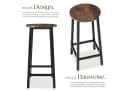 tectake Barhocker Set 2-tlg. Industrial Style Braun/Grau Bild 5