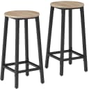 tectake Barhocker Set 2-tlg. Industrial Style Braun/Silber Bild 1
