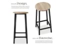 tectake Barhocker Set 2-tlg. Industrial Style Braun/Silber Bild 5