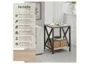 tectake Beistelltisch Carlton Industrie-Chic Braun/Schwarz Bild 1