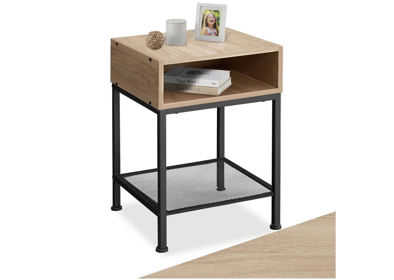 tectake Nachttisch Industrial Style Holz Stahl - Bild 2