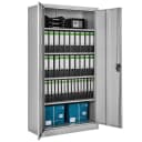 tectake Aktenschrank Blain Grau Stahl mit Schloss Bild 3