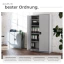 tectake Aktenschrank Blain Grau Stahl mit Schloss Bild 4