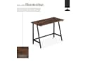 tectake Schreibtisch Newton 1-St. 1 tlg. Industrial Holz Dunkel Rustikal Bild 3