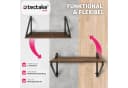 tectake Wandregal Set 2-tlg. Industrial Style Braun Stahl Bild 3