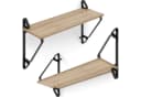 tectake Wandregal 2er Set Industrial Style Braun/Grau Bild 2