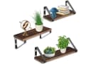 tectake Wandregal 3er Set Industrial Style Braun/Grau Bild 2