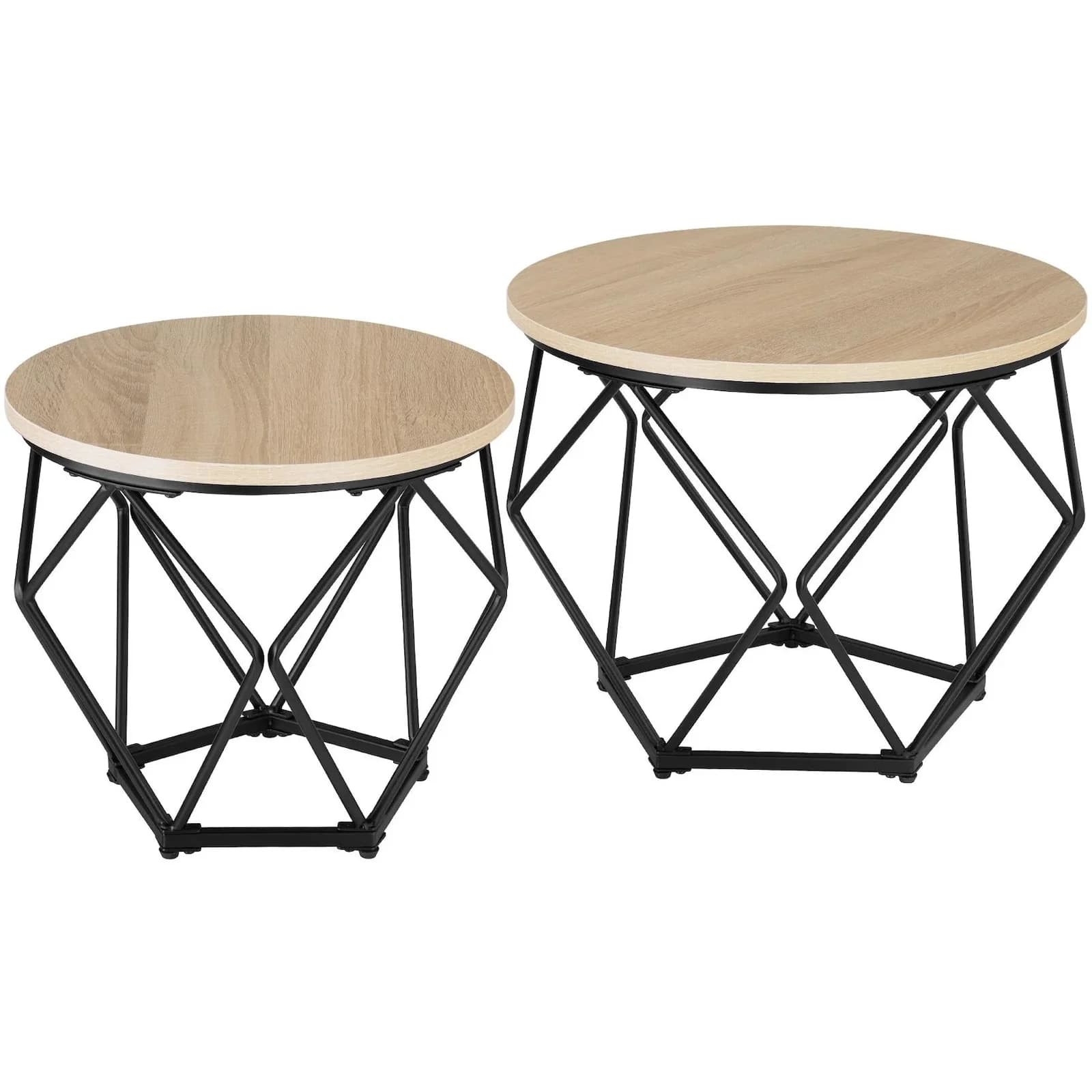 tectake Couchtisch 2er Set Industrial Look