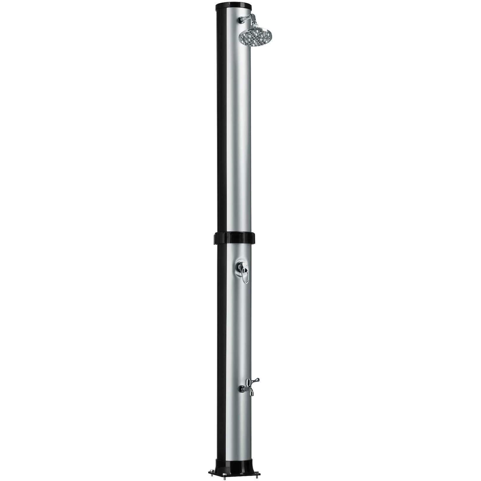 tectake® Solardusche 40 Liter Regenduschkopf mit Kugelgelenk inklusive Wasserhahn