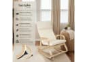 tectake Schaukelstuhl Relaxsessel Roca aus Birkenholz Beige Bild 2