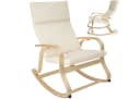 tectake Schaukelstuhl Relaxsessel Roca aus Birkenholz Beige Bild 3