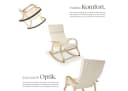 tectake Schaukelstuhl Relaxsessel Roca aus Birkenholz Beige Bild 4