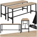 tectake Sitzbank 2er Set Industrial Style Bild 1