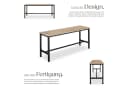 tectake Sitzbank 2er Set Industrial Style Bild 4