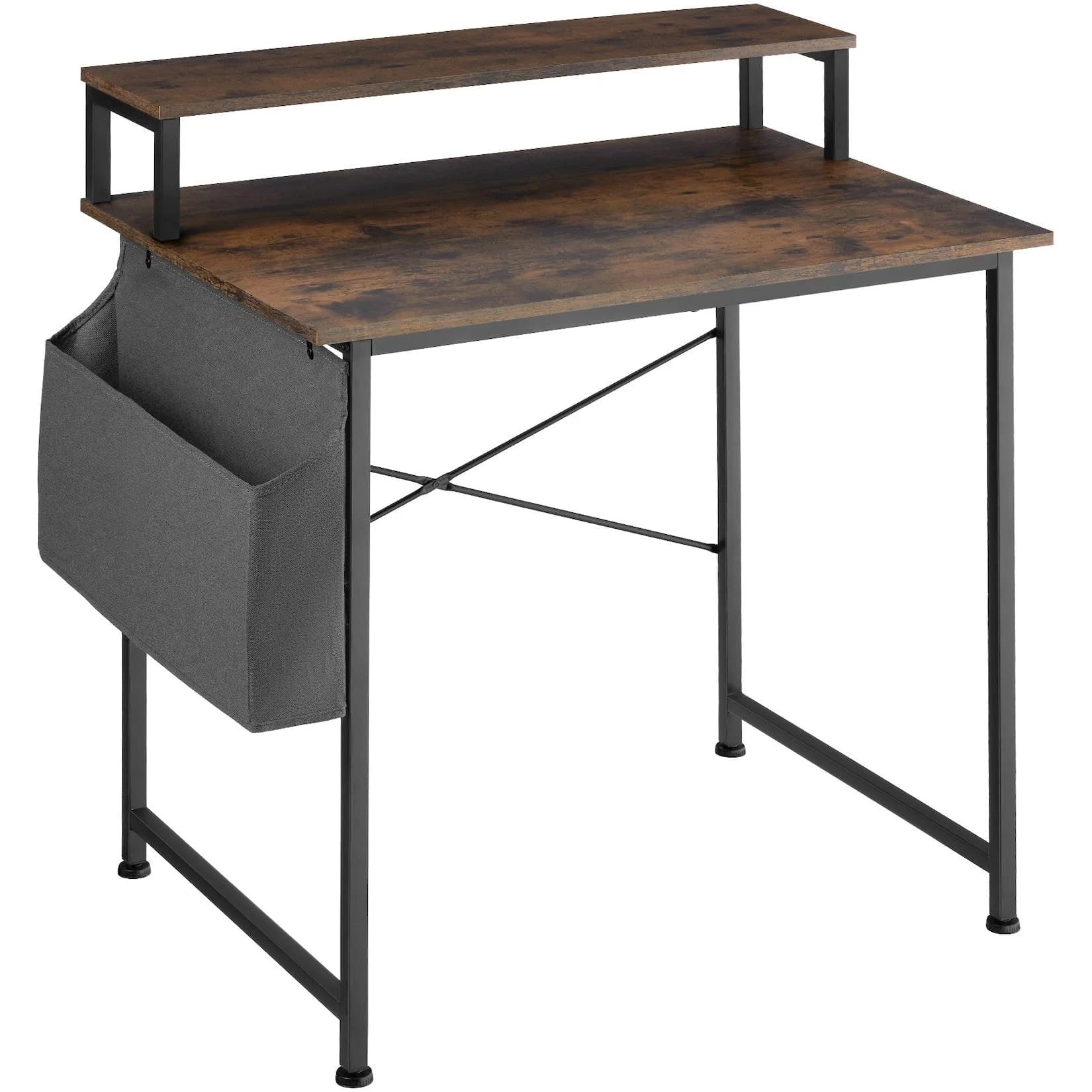 tectake Schreibtisch Everett 1-St. 1 tlg. Funktionaler Schreibtisch mit praktischer Ablage im Industrie-Look