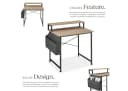 Tectake Schreibtisch Everett 1-St. 1 tlg. Funktionaler Schreibtisch mit praktischer Ablage im Industrie-Look Bild 4