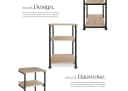tectake Beistelltisch Memphis Industrial Style 3 Ablagen Bild 3
