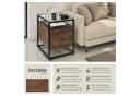 TECTAKE Nachttisch Dudley Industrial Style mit Glasplatte Bild 1