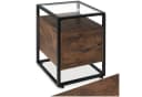 TECTAKE Nachttisch Dudley Industrial Style mit Glasplatte Bild 2