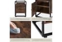 TECTAKE Nachttisch Dudley Industrial Style mit Glasplatte Bild 4