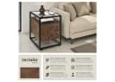 tectake Nachttisch Kidderminster Industrie-Stil Glasplatte Bild 1