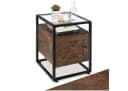 tectake Nachttisch Kidderminster Industrie-Stil Glasplatte Bild 2