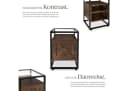 tectake Nachttisch Kidderminster Industrie-Stil Glasplatte Bild 3