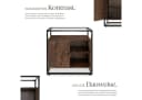 tectake Sideboard Kommode Industrial Style Braun/Schwarz Bild 4