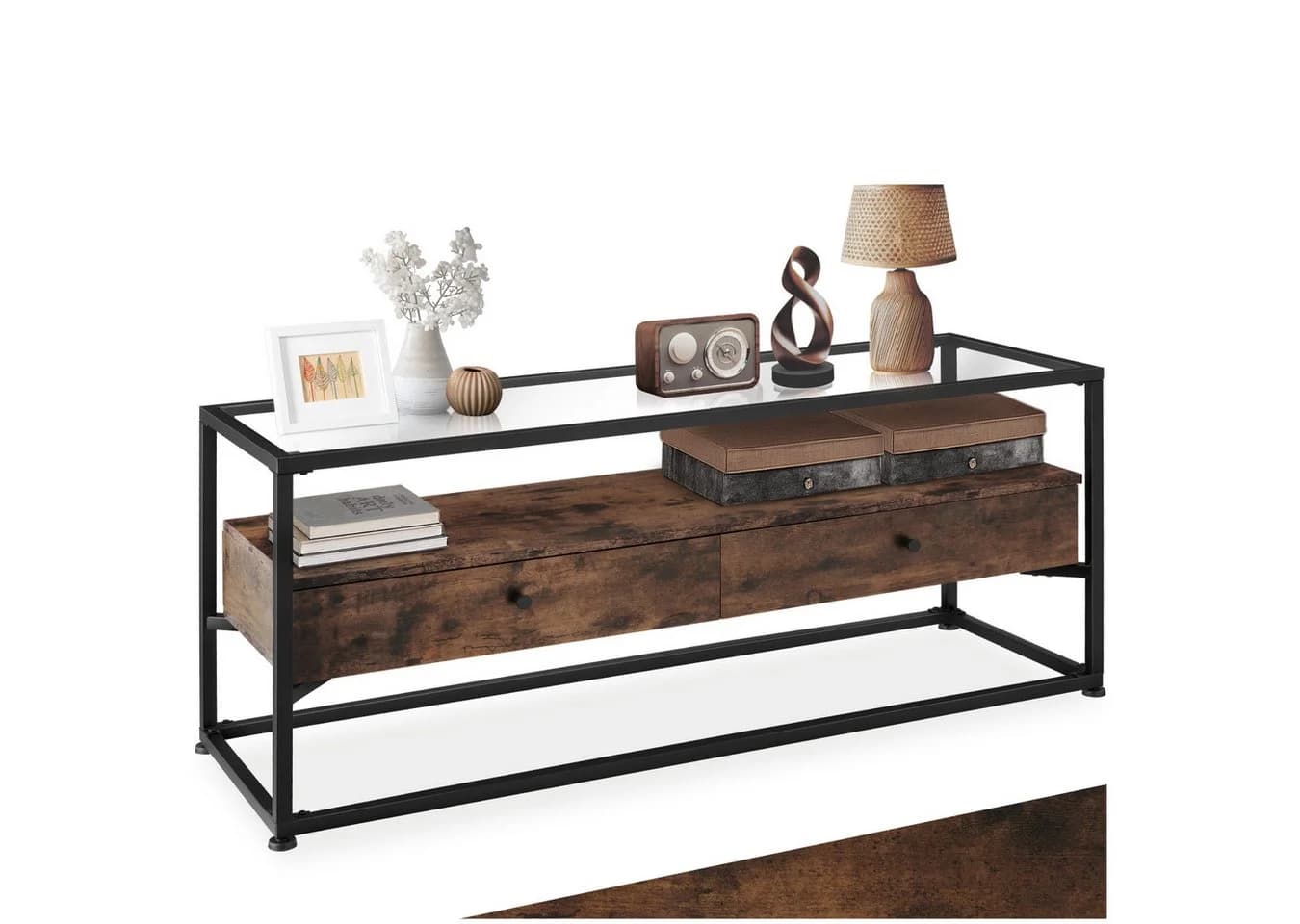 tectake Sideboard Maidenhead Industrial Style Glas Holz - Bild 3