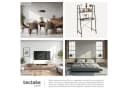 TecTake Schreibtisch Industrial Style Holzmaserung Stahlgestell Bild 5