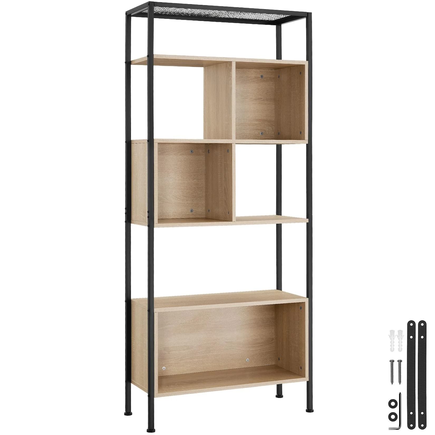 tectake® Regal Industrial Style 5 Ebenen mit Kippschutz