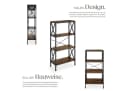 tectake Bücherregal Standregal 4 Ebenen Industrie-Look Bild 5