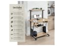 tectake Schreibtisch Fife Industrial Style mit Ablageflächen und Lenkrollen Bild 2