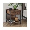 TecTake Nachttisch Industrial Style Ablage Schublade Staufach Bild 1