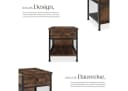 TecTake Nachttisch Industrial Style Ablage Schublade Staufach Bild 4