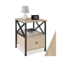 TecTake Nachttisch Industrial Style 2 Ablagen und Schublade Bild 1