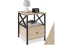 TecTake Nachttisch Industrial Style 2 Ablagen und Schublade Bild 3