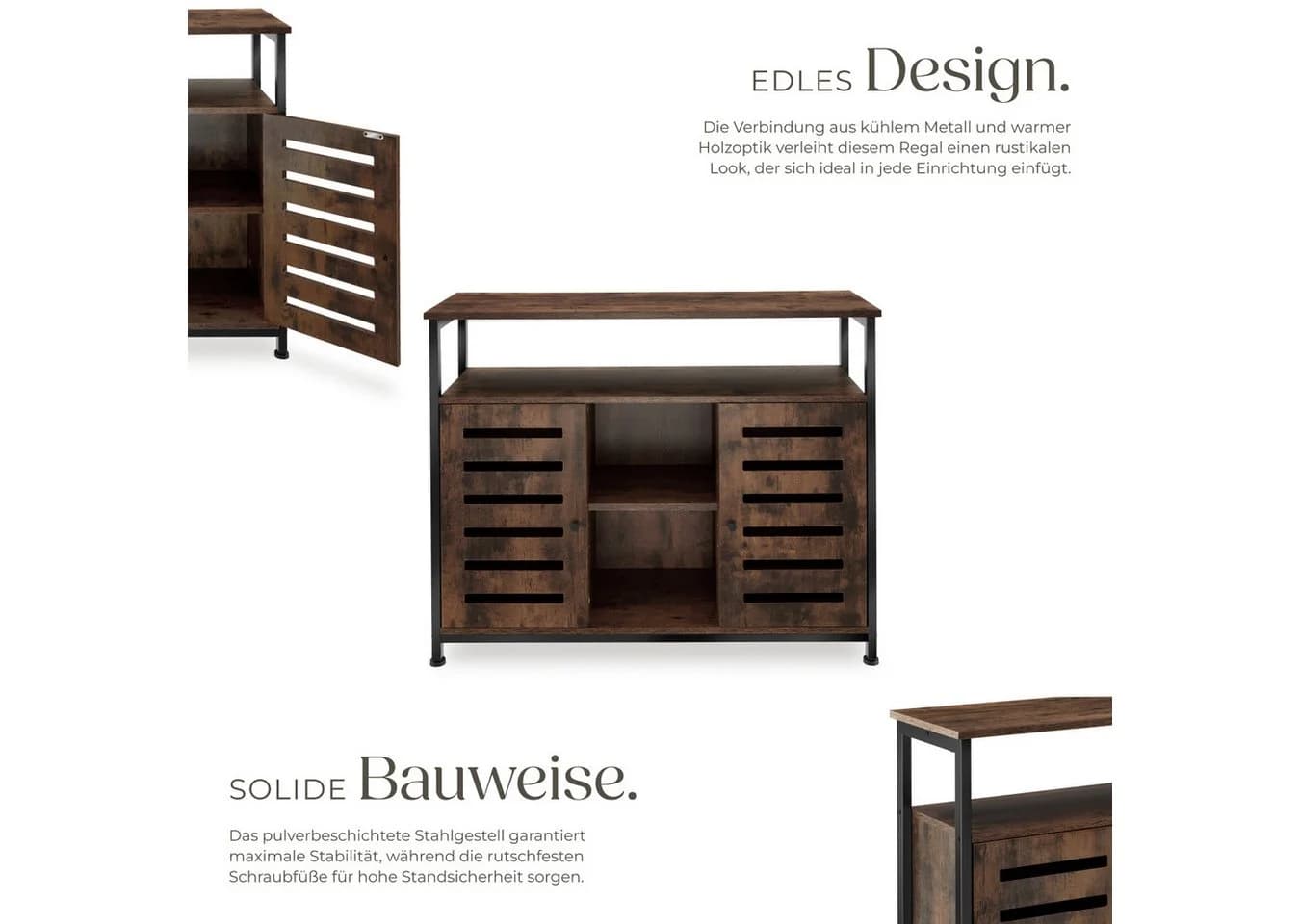 tectake Lowboard Sideboard Industrial Style - Bild 4