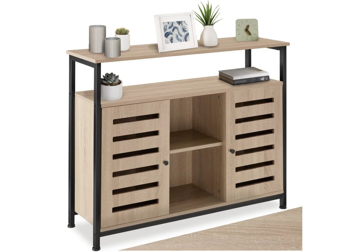 TecTake Sideboard Industrial Style 2 Ablagen 3 Staufächer - Bild 3
