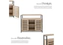 TecTake Sideboard Industrial Style 2 Ablagen 3 Staufächer Bild 4