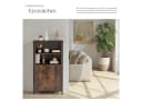 tectake® Highboard Industrial Style 2 offene Fächer Bild 5