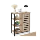 tectake Highboard Sideboard Industrial Style Braun/Silber Bild 1