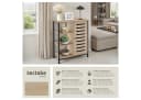 tectake Highboard Sideboard Industrial Style Braun/Silber Bild 2