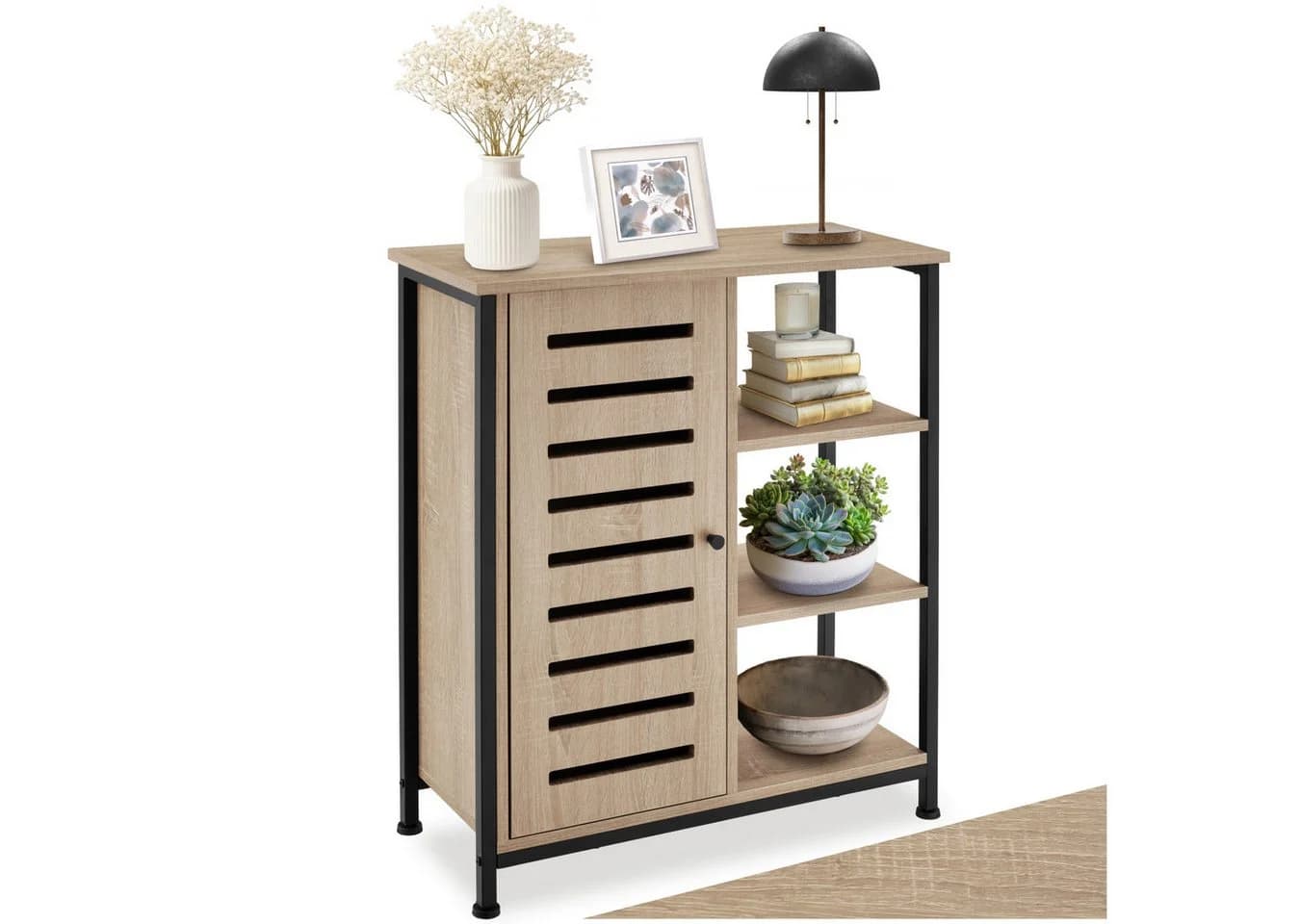 tectake® Sideboard Industrial Style mit Ablage und 3 offenen Fächern - Bild 3