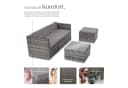 TECTAKE Loungeset Rattan Grau 5-tlg. UV-beständig mit Sicherheitsglas Bild 4