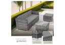 TECTAKE Loungeset Rattan Grau 5-tlg. UV-beständig mit Sicherheitsglas Bild 5