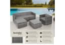 tectake Loungeset Lignano 6-tlg. Grau Rattan Outdoor Bild 2